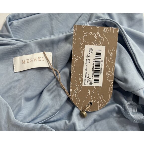 Meshki Haven Slinky Twist Top in Pale Blue - Picture 5 of 5